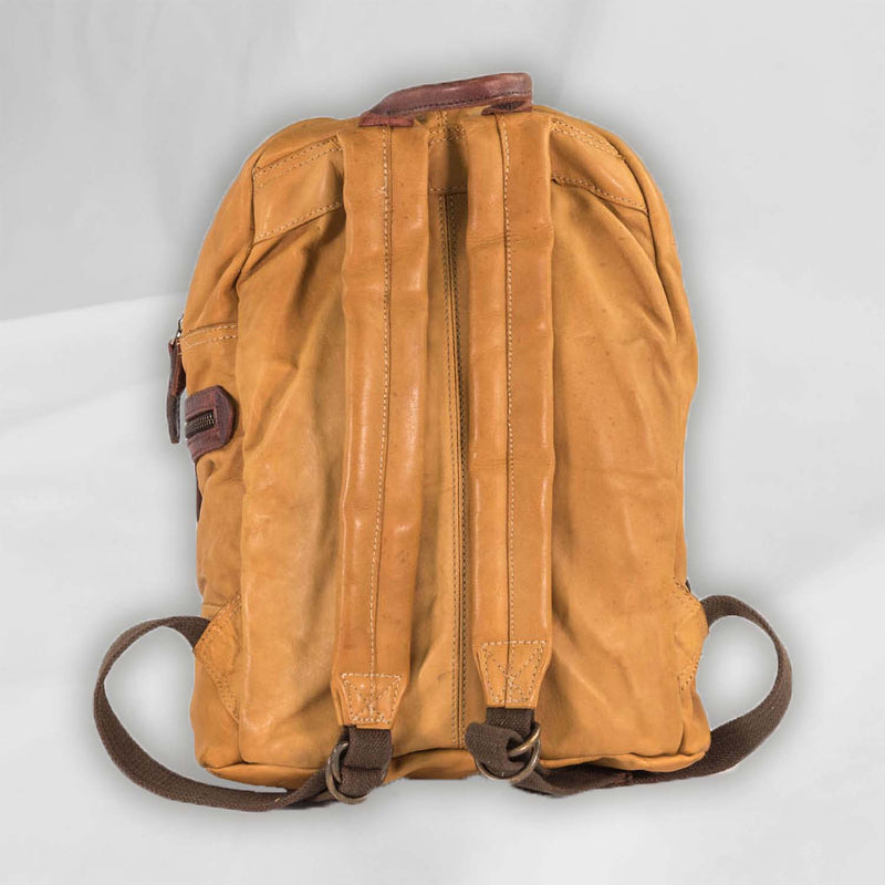 Leather BackPack Side Zip front pocket with trimming Tent Original