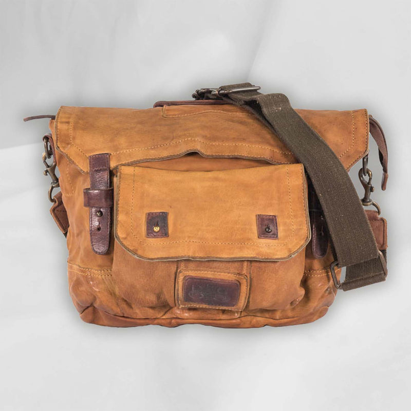 Leather Messenger/BackPack with trimming Tent Original