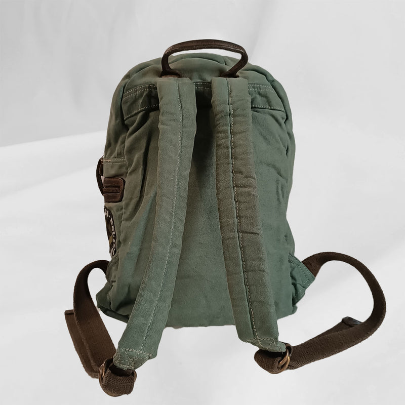 Zaino Toppe TintoCapo BackPack Patch Overdye Side Zip front pocket Tent Original - with Lining Petrol Green