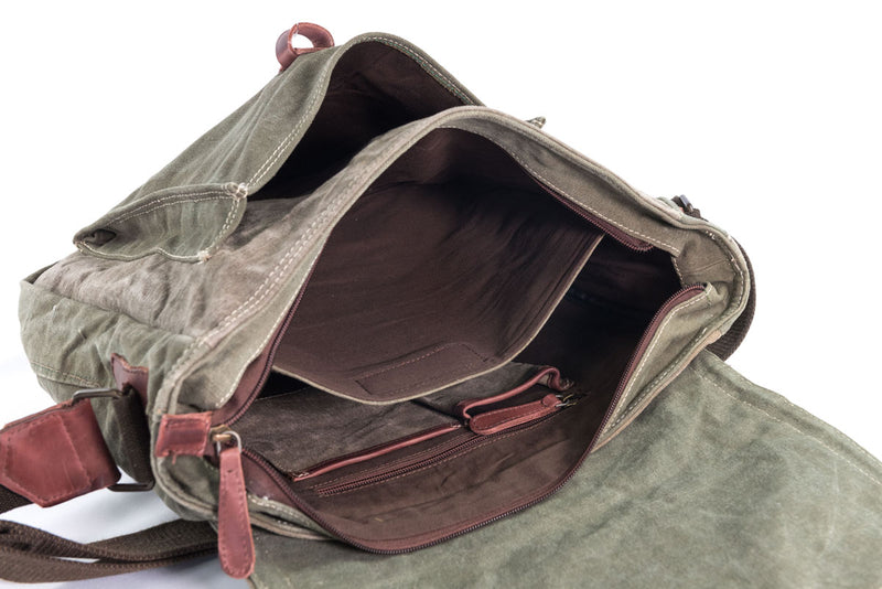 Postina Shoulder Bag "Messenger" Flap Lining "Tent Original