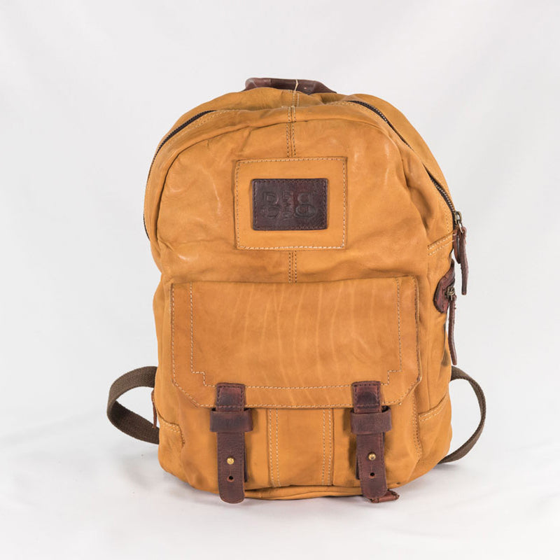Leather BackPack Side Zip front pocket with trimming Tent Original