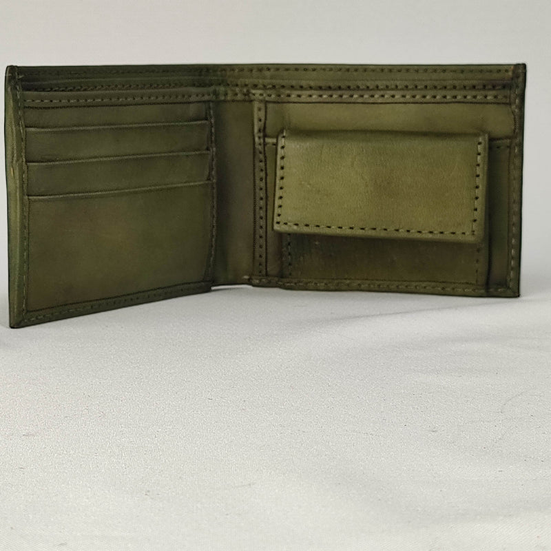 Cape Verde Moss Dyed Wallet with coin purse